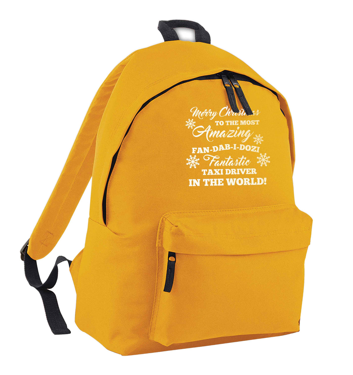 Merry Christmas to the most amazing taxi driver in the world! mustard adults backpack