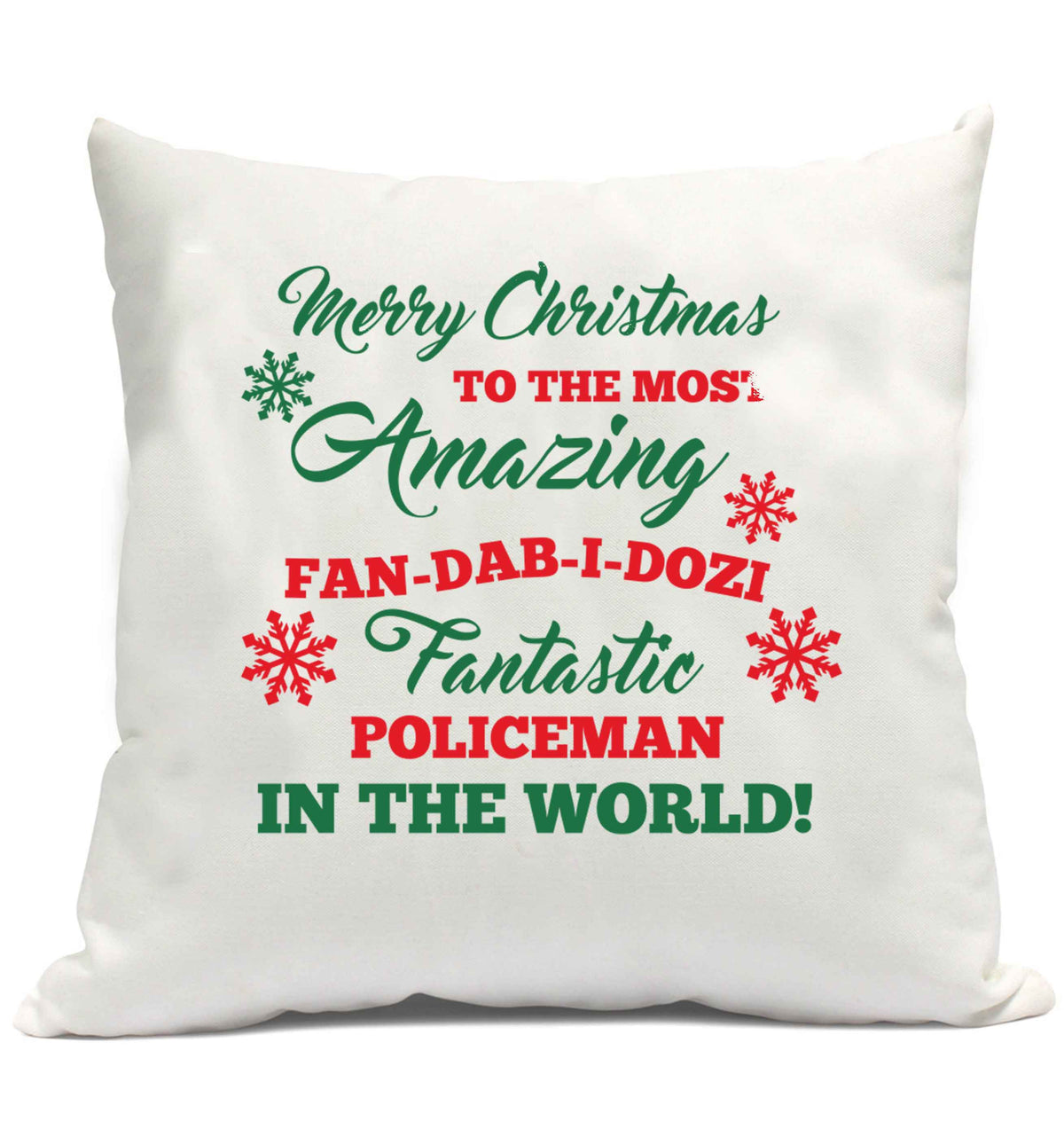 Merry Christmas to the most amazing policeman in the world! cushion cover and filling