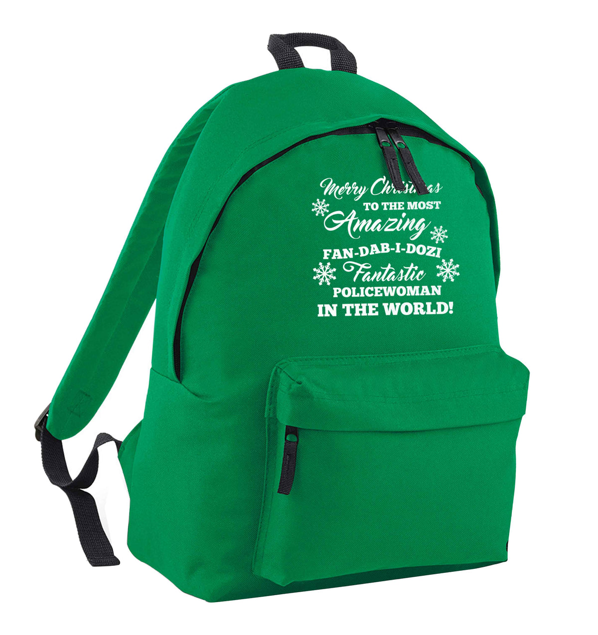Merry Christmas to the most amazing policewoman in the world! green adults backpack