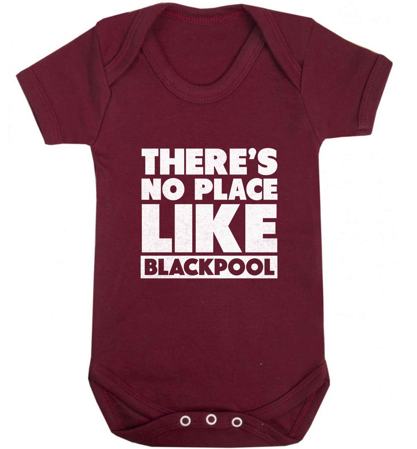 There's no place like Blackpool baby vest maroon 18-24 months