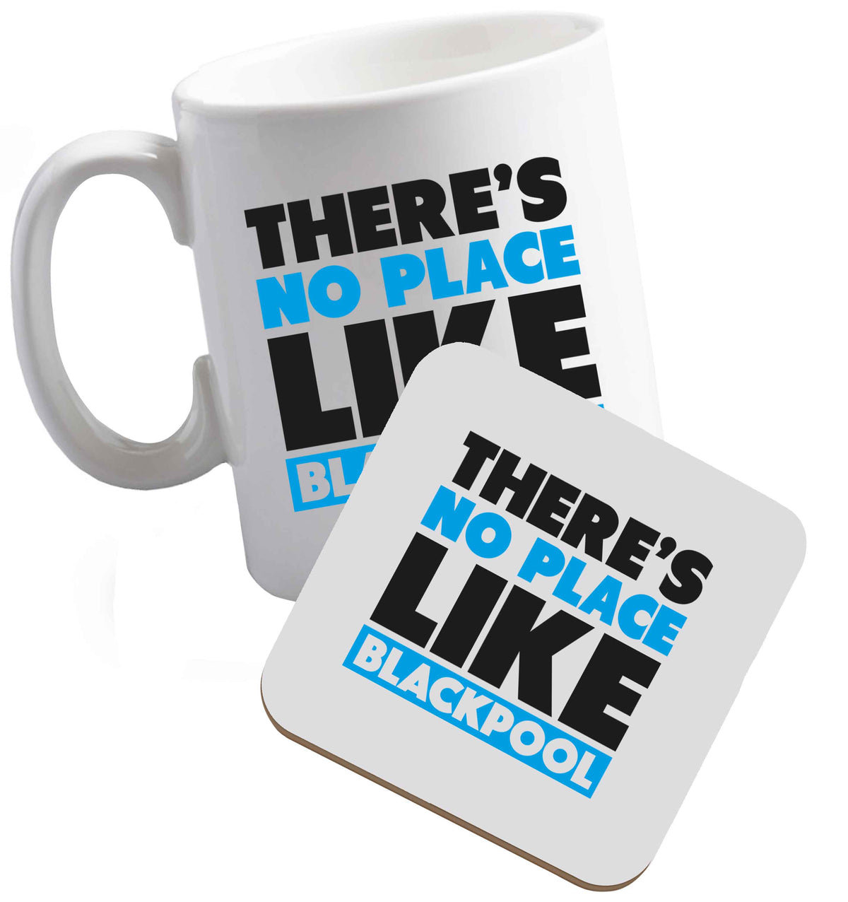 10 oz Tis The Season to Drink Whisky ceramic mug and coaster set right handed