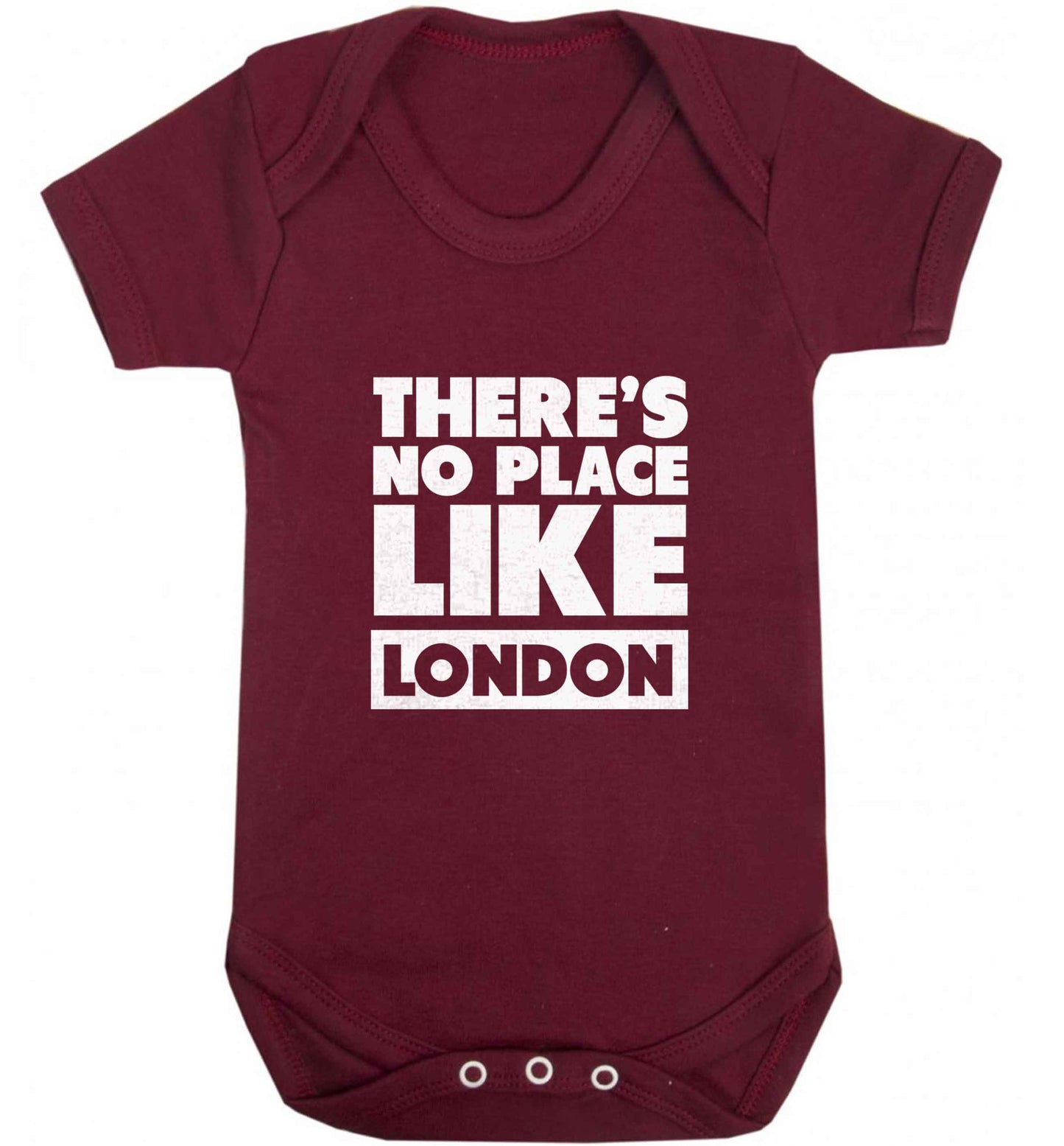 There's no place like England baby vest maroon 18-24 months