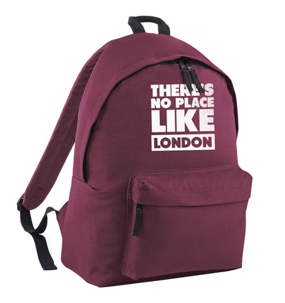 There's no place like England maroon adults backpack