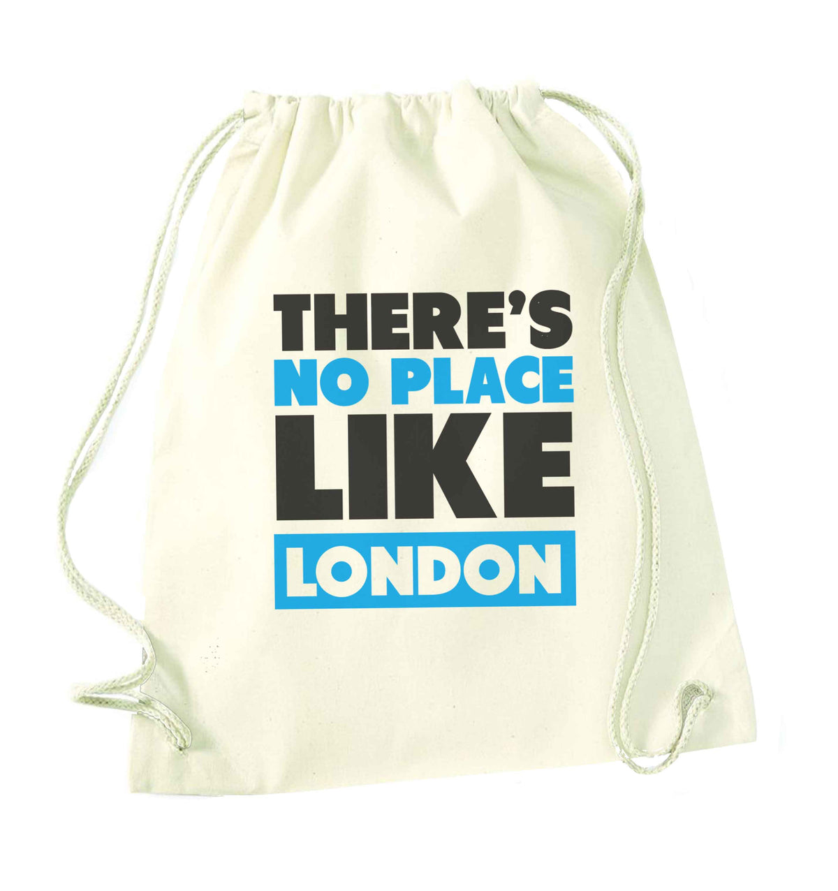There's no place like England natural drawstring bag