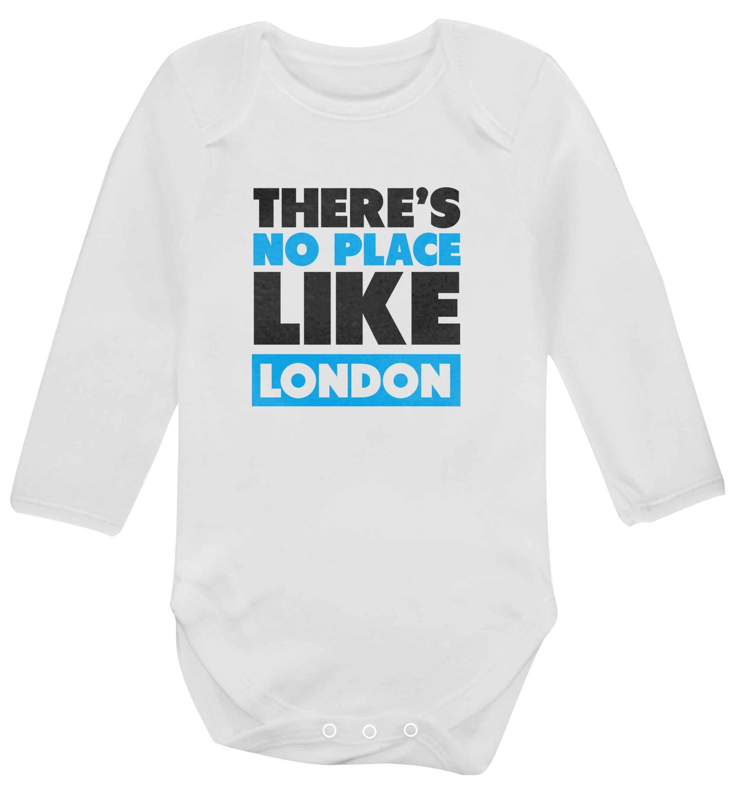 There's no place like England baby vest long sleeved white 6-12 months