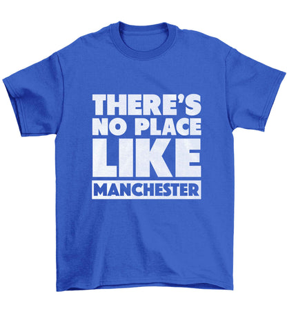 There's no place like Manchester Children's blue Tshirt 12-13 Years