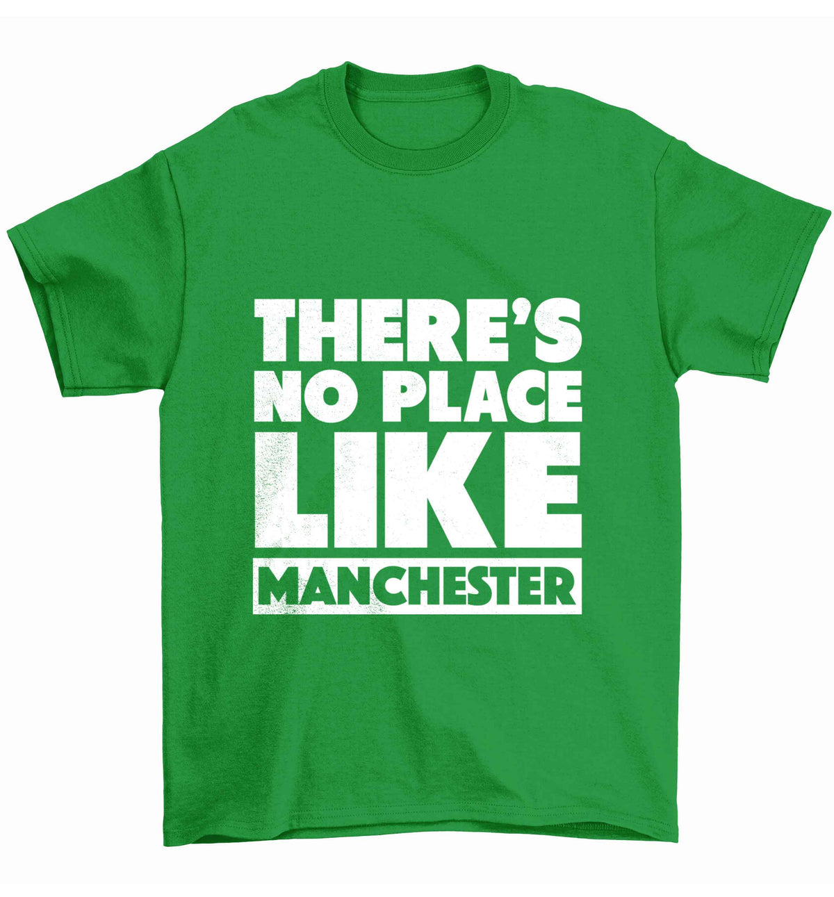 There's no place like Manchester Children's green Tshirt 12-13 Years