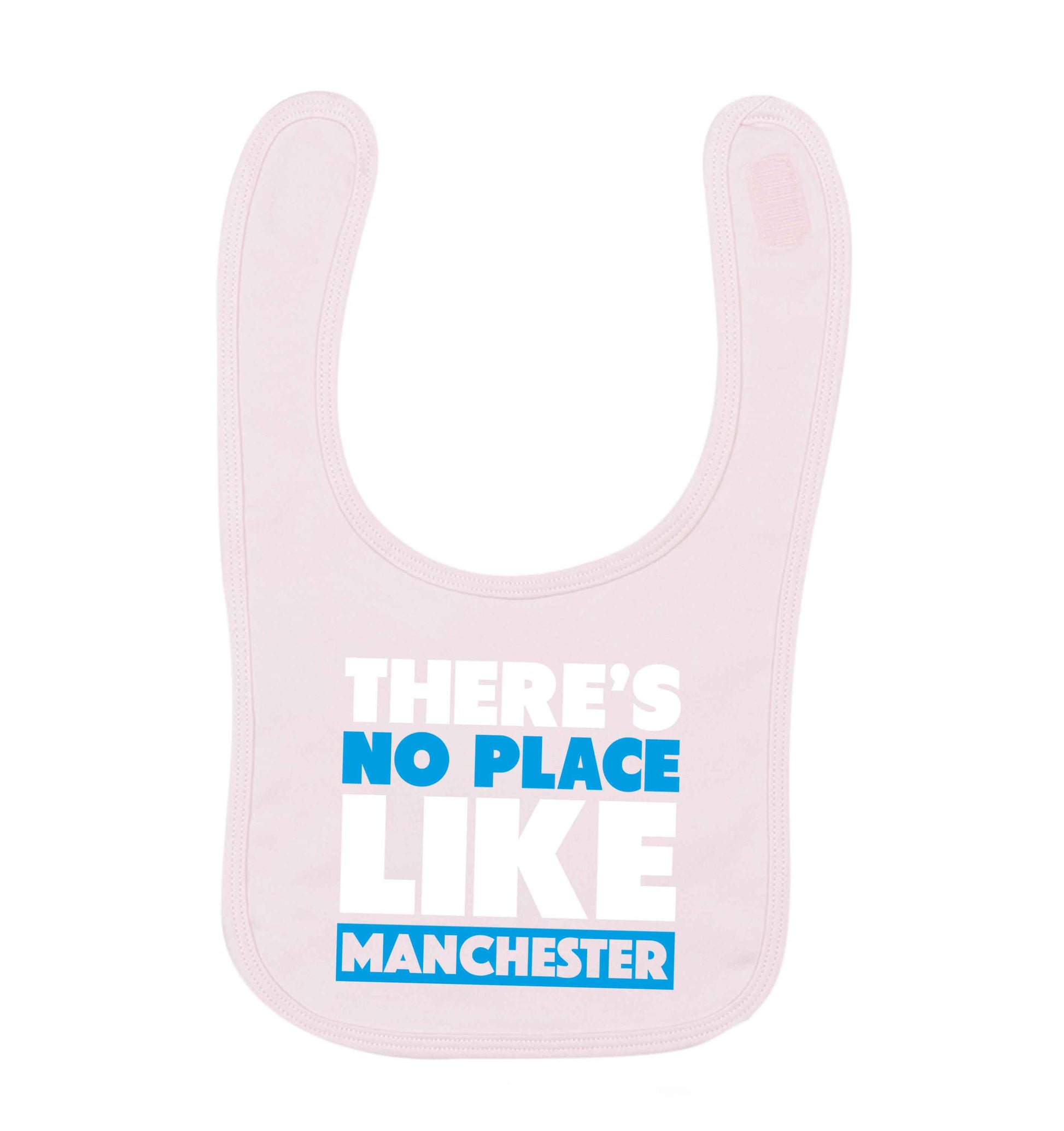 There's no place like Manchester pale pink baby bib