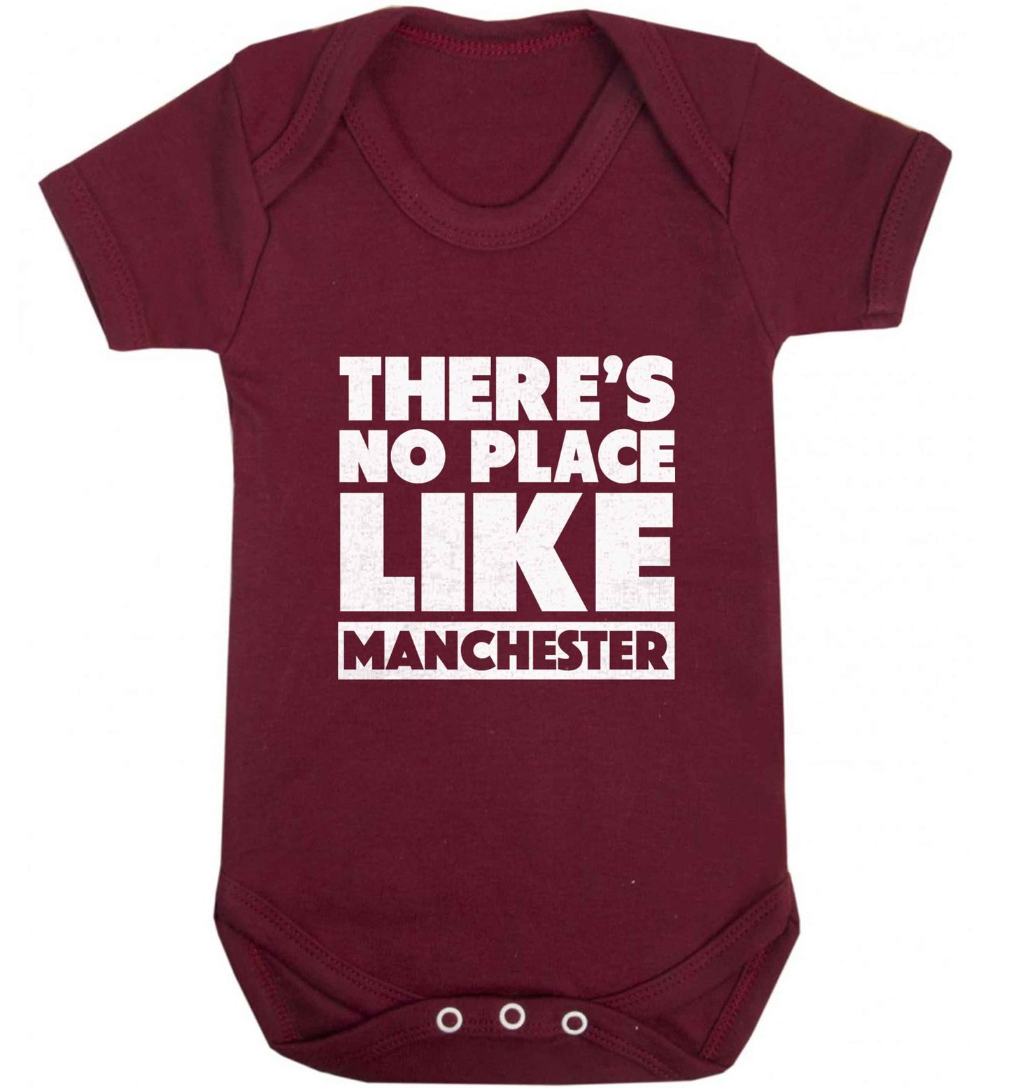 There's no place like Manchester baby vest maroon 18-24 months