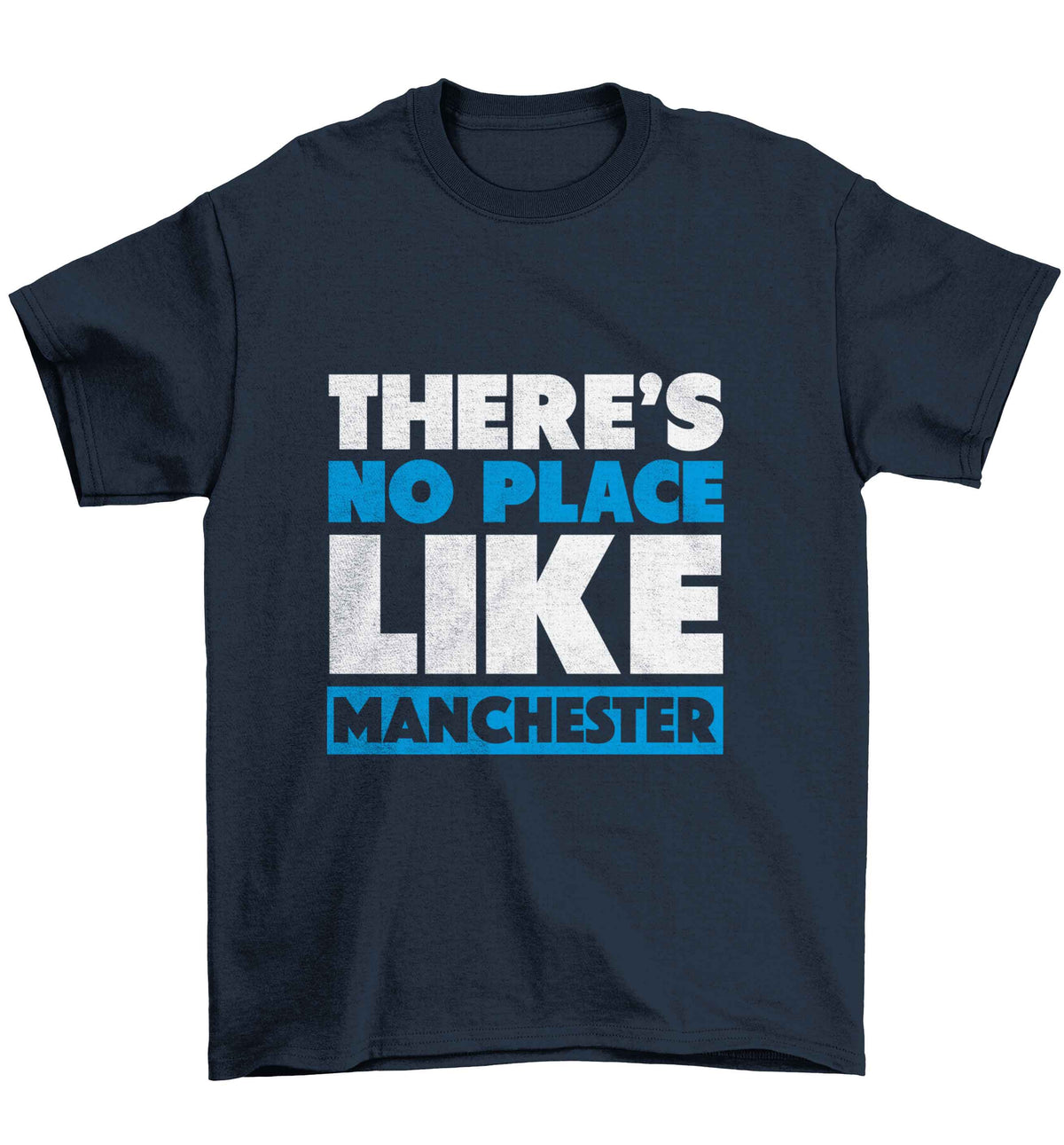 There's no place like Manchester Children's navy Tshirt 12-13 Years