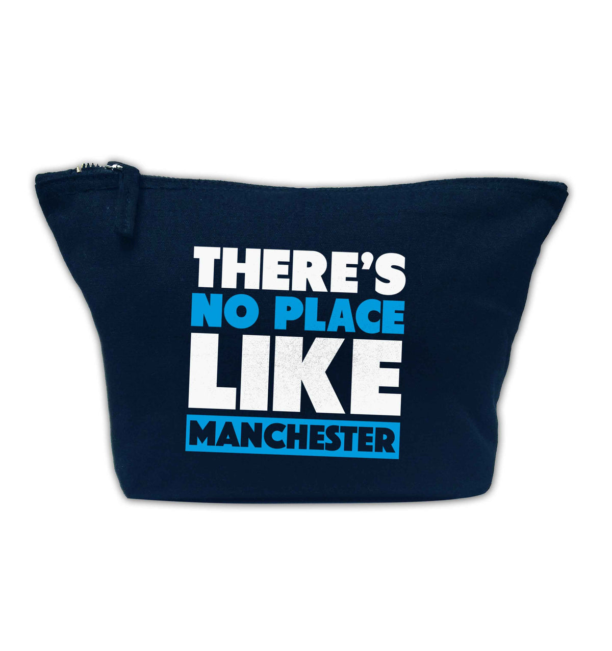 There's no place like Manchester navy makeup bag