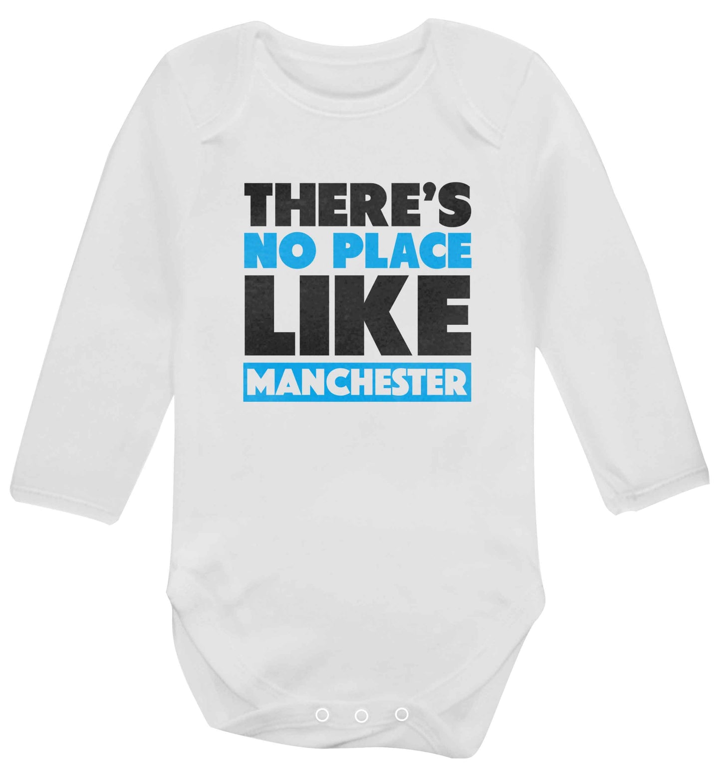 There's no place like Manchester baby vest long sleeved white 6-12 months