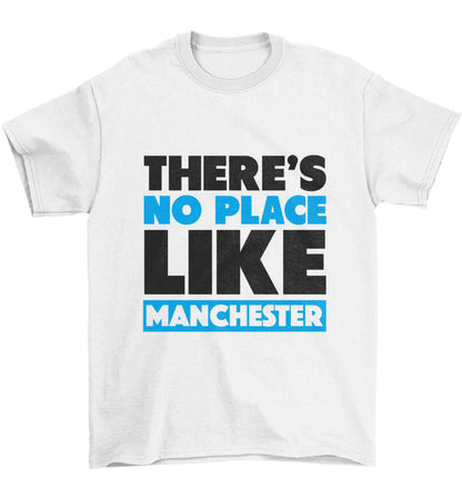 There's no place like Manchester Children's white Tshirt 12-13 Years
