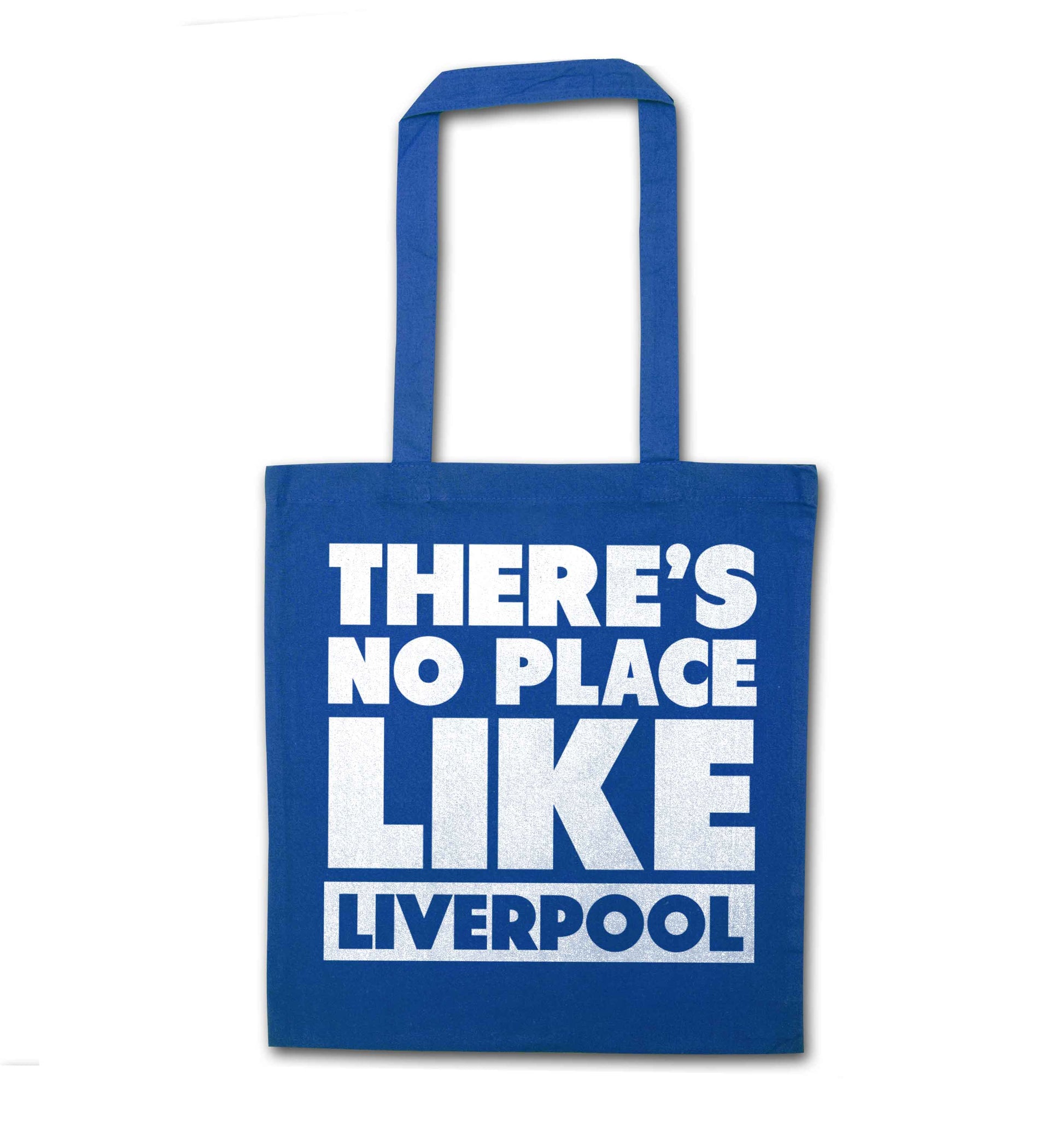 There's no place like Liverpool blue tote bag
