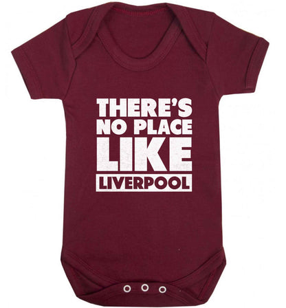 There's no place like Liverpool baby vest maroon 18-24 months