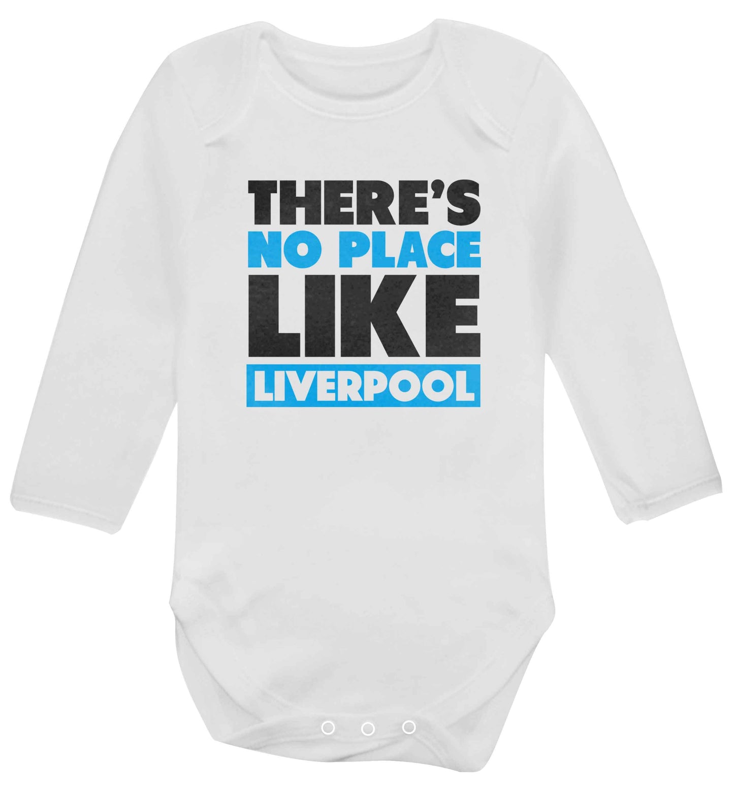There's no place like Liverpool baby vest long sleeved white 6-12 months