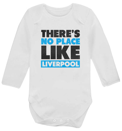 There's no place like Liverpool baby vest long sleeved white 6-12 months