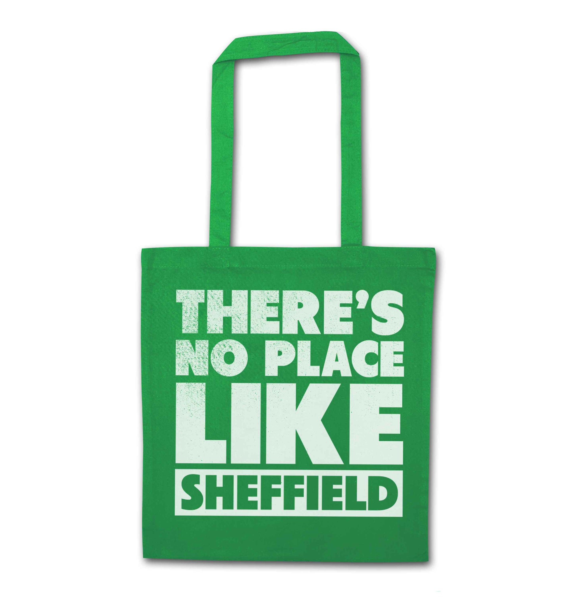 There's no place like Sheffield green tote bag