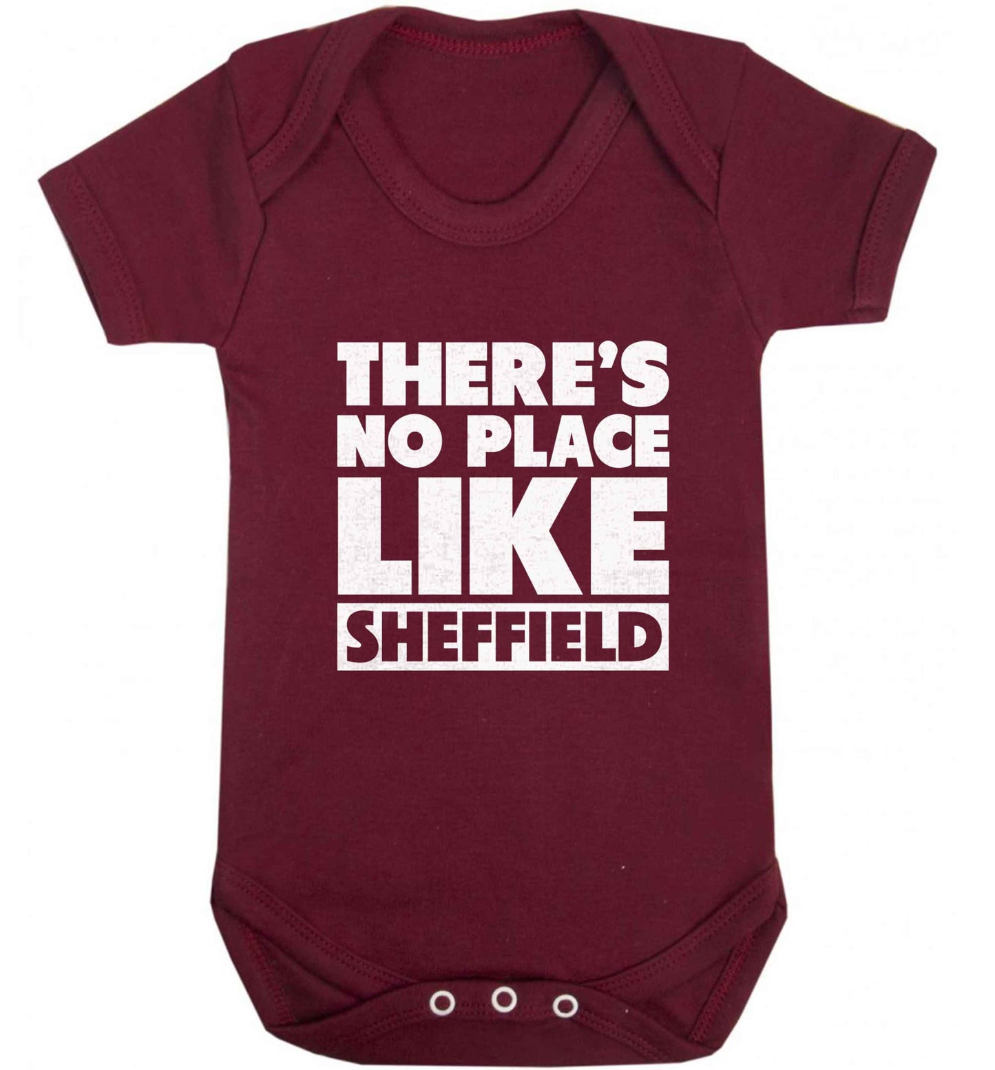 There's no place like Sheffield baby vest maroon 18-24 months