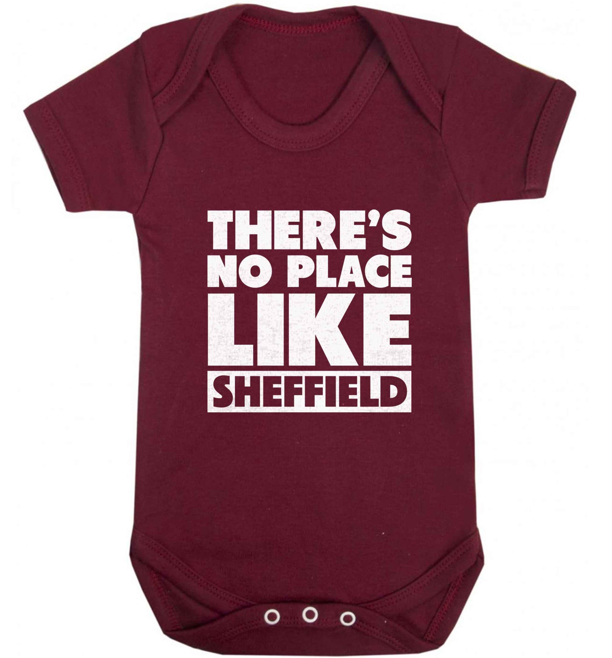 There's no place like Sheffield baby vest maroon 18-24 months