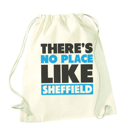 There's no place like Sheffield natural drawstring bag