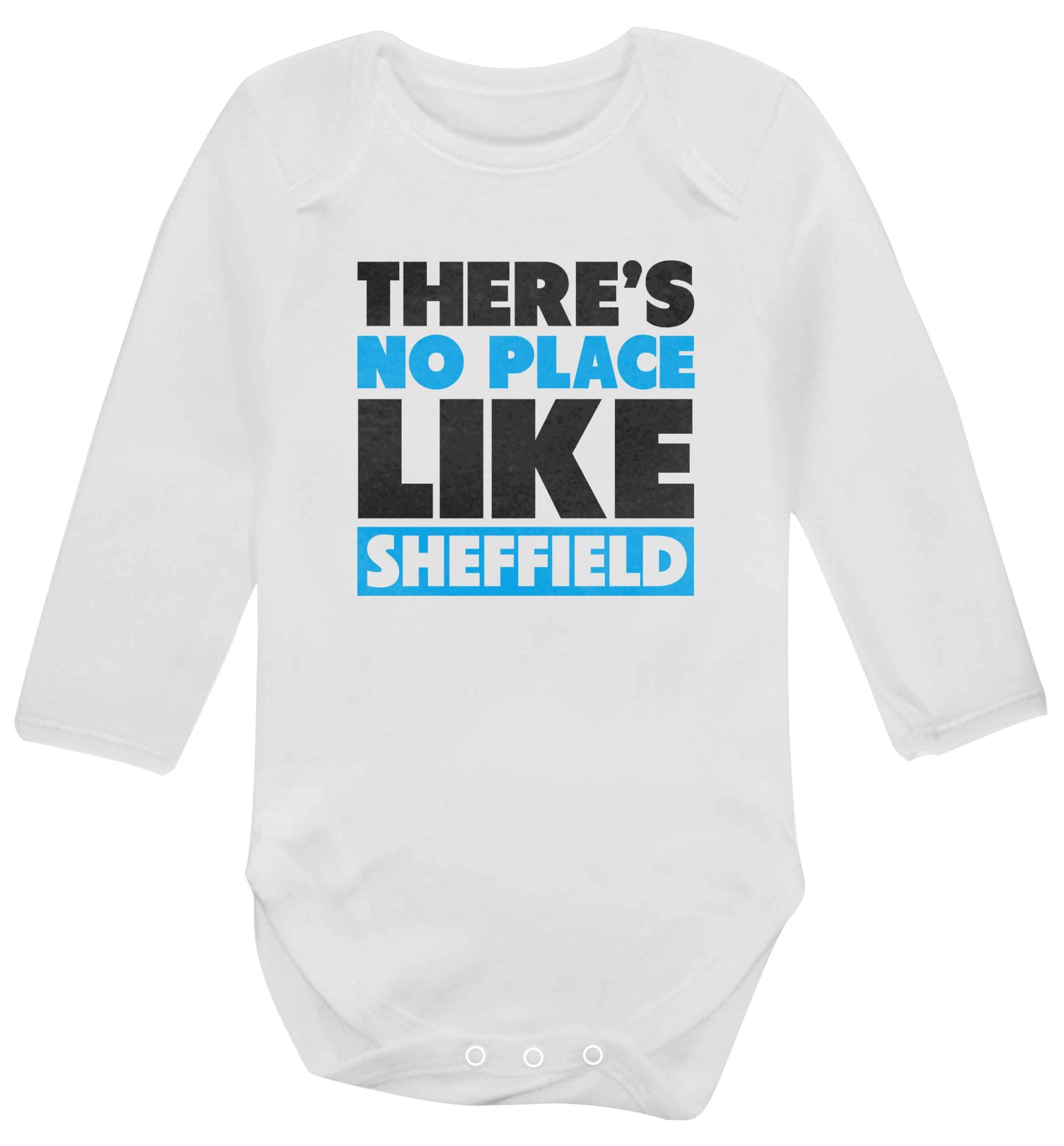 There's no place like Sheffield baby vest long sleeved white 6-12 months