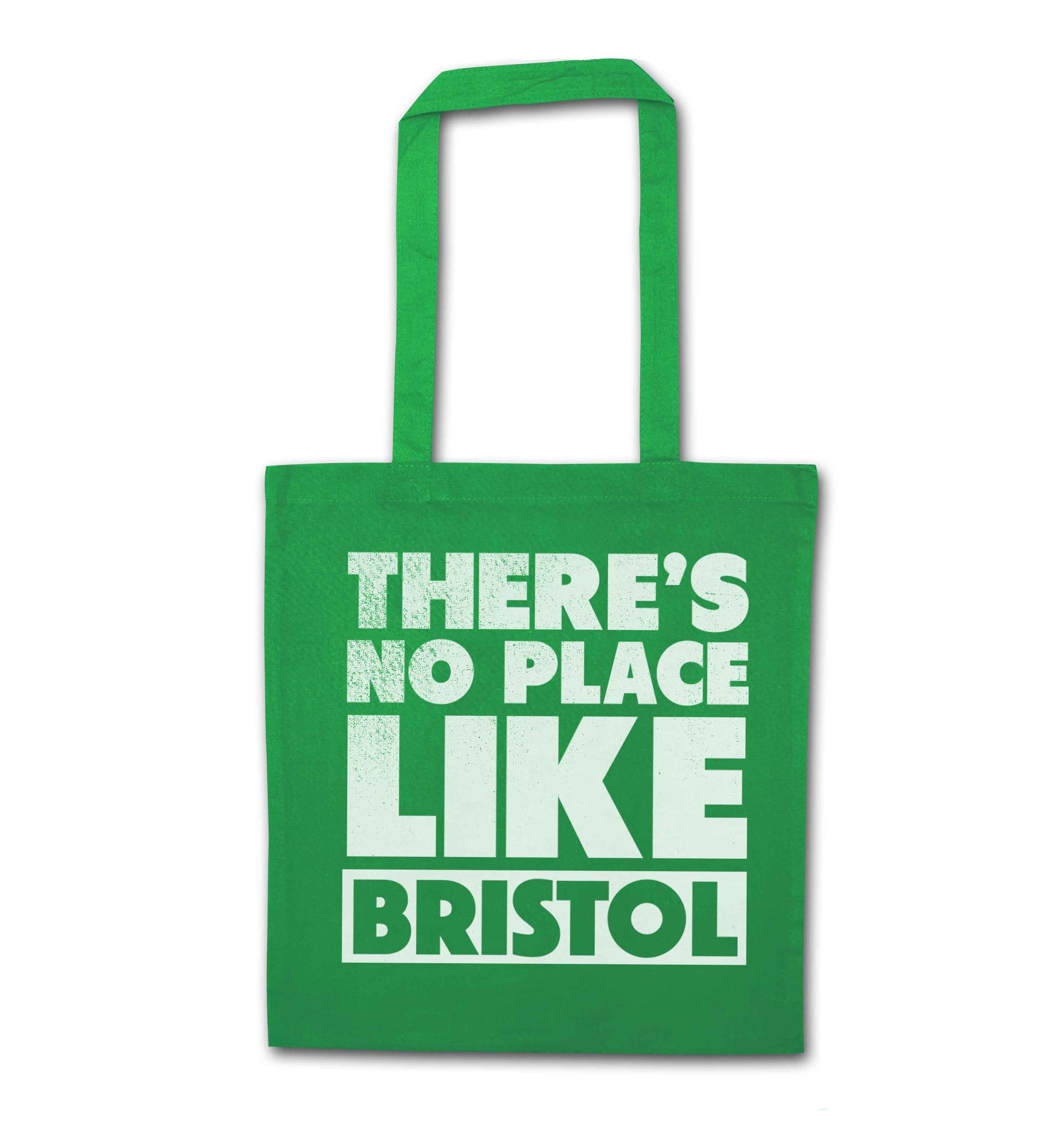 There's no place like Bristol green tote bag