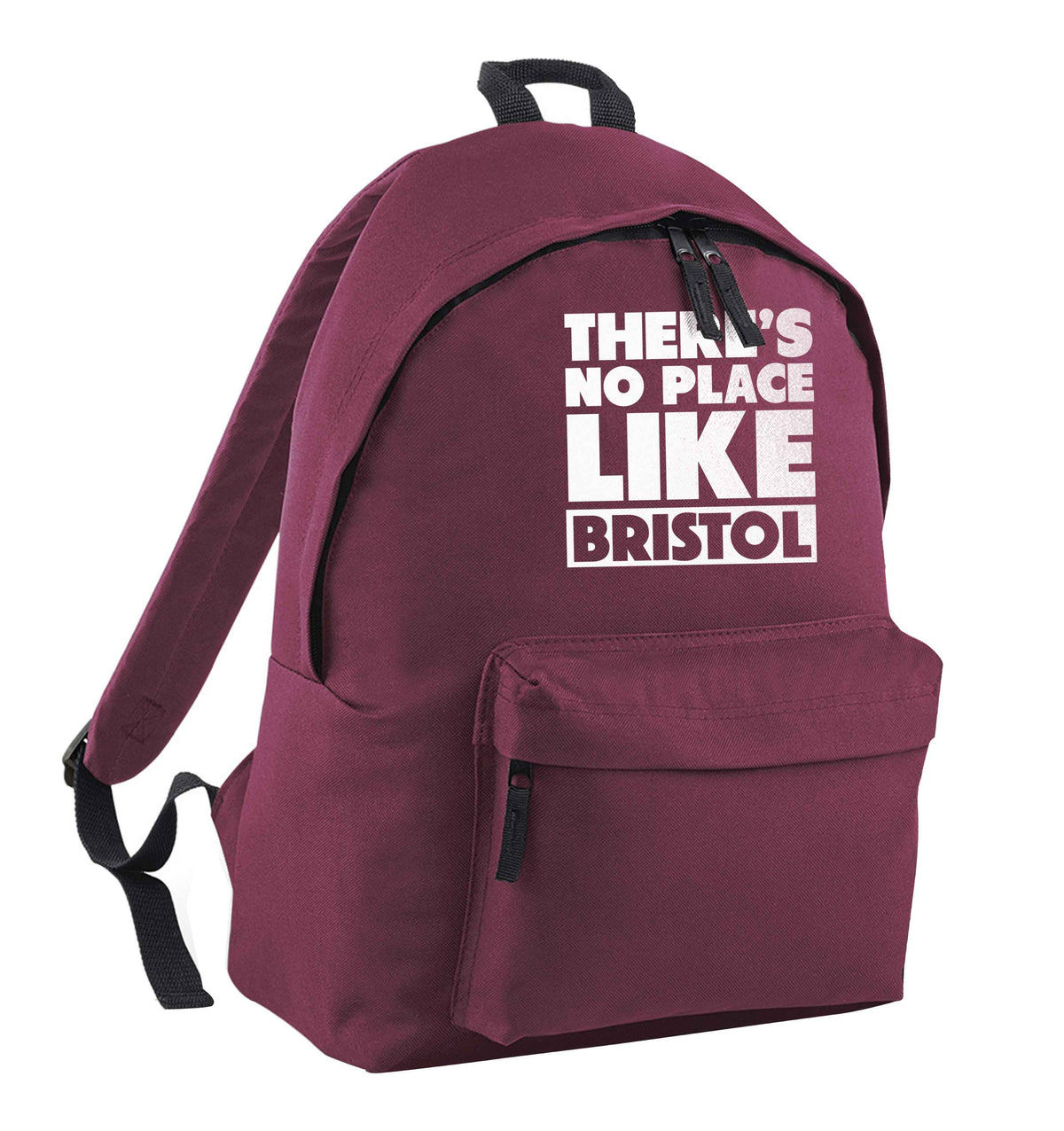 There's no place like Bristol maroon adults backpack