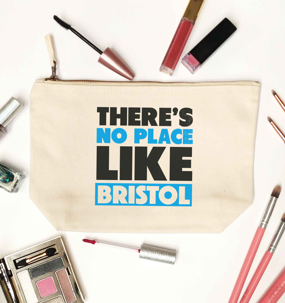 There's no place like Bristol natural makeup bag