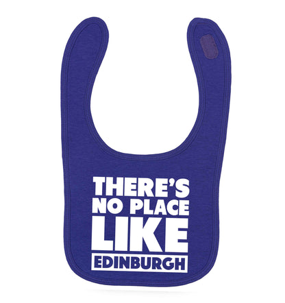 There's no place like Edinburgh purple baby bib