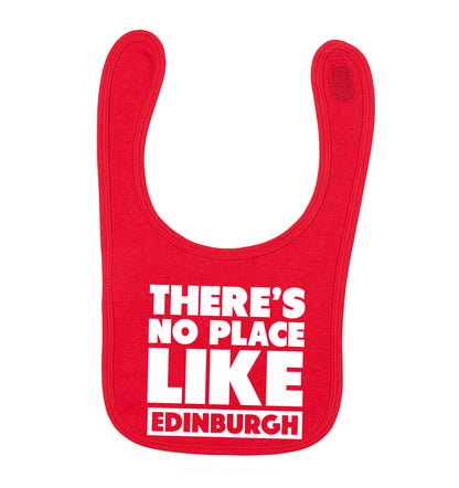 There's no place like Edinburgh red baby bib