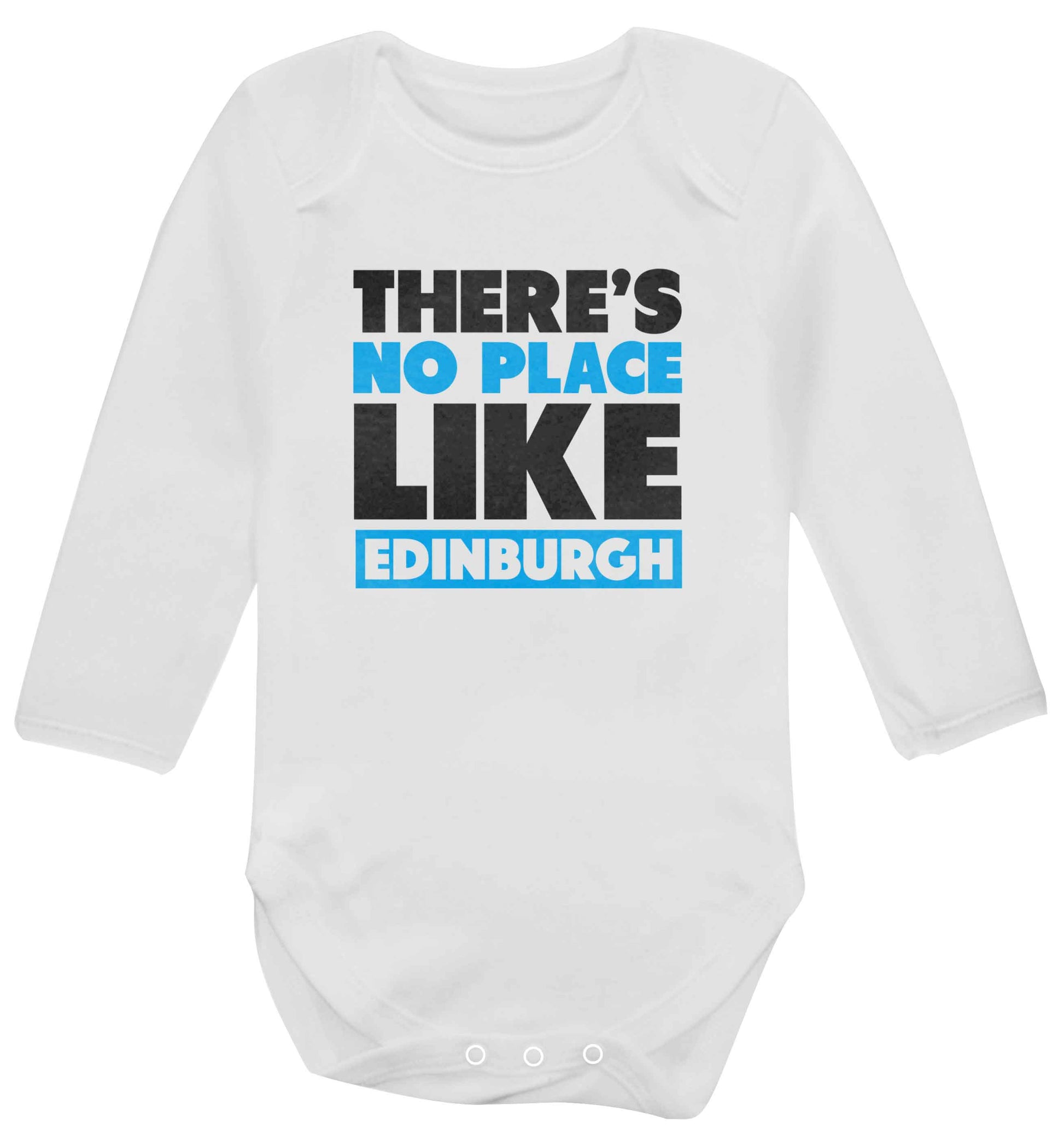 There's no place like Edinburgh baby vest long sleeved white 6-12 months