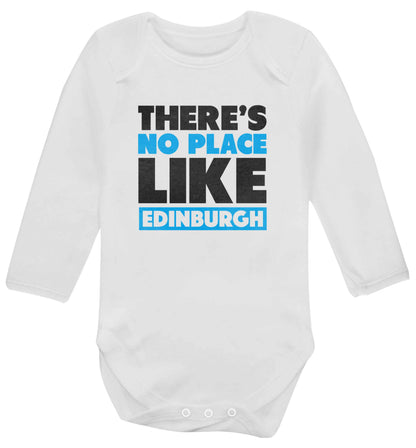 There's no place like Edinburgh baby vest long sleeved white 6-12 months