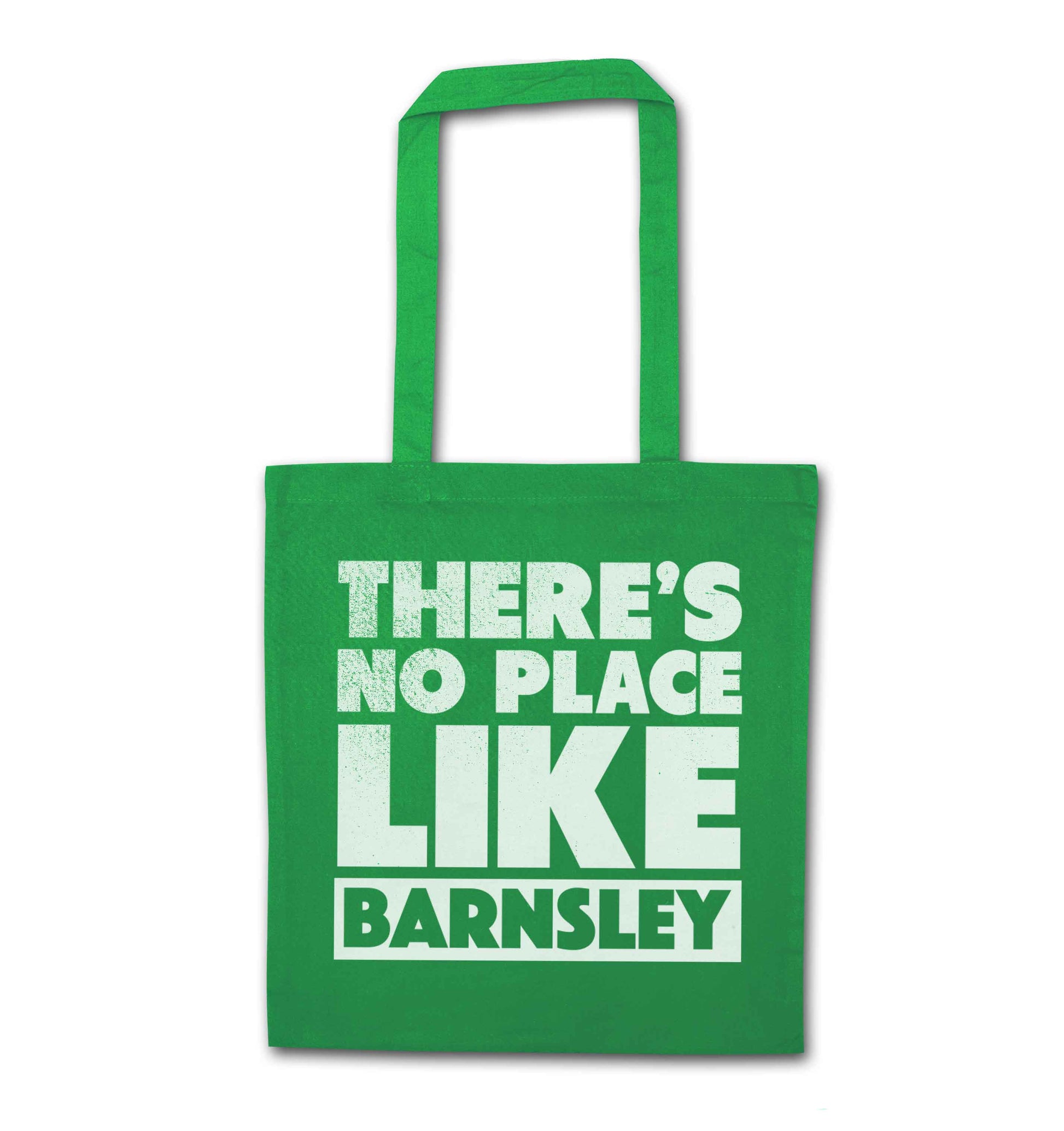 There's No Place Like Barnsley green tote bag