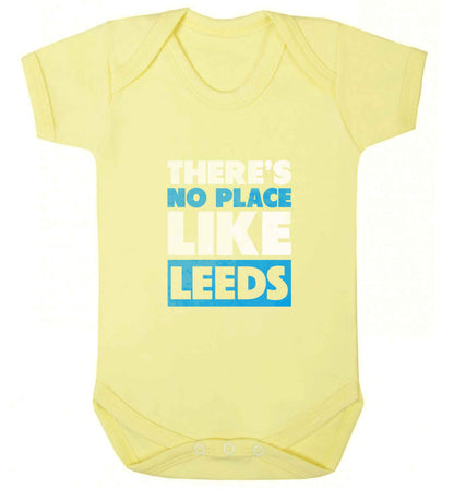 There's no place like Leeds baby vest pale yellow 18-24 months