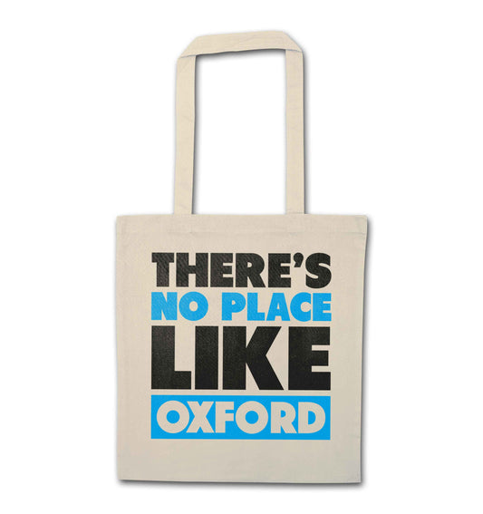There's no place like Oxford natural tote bag