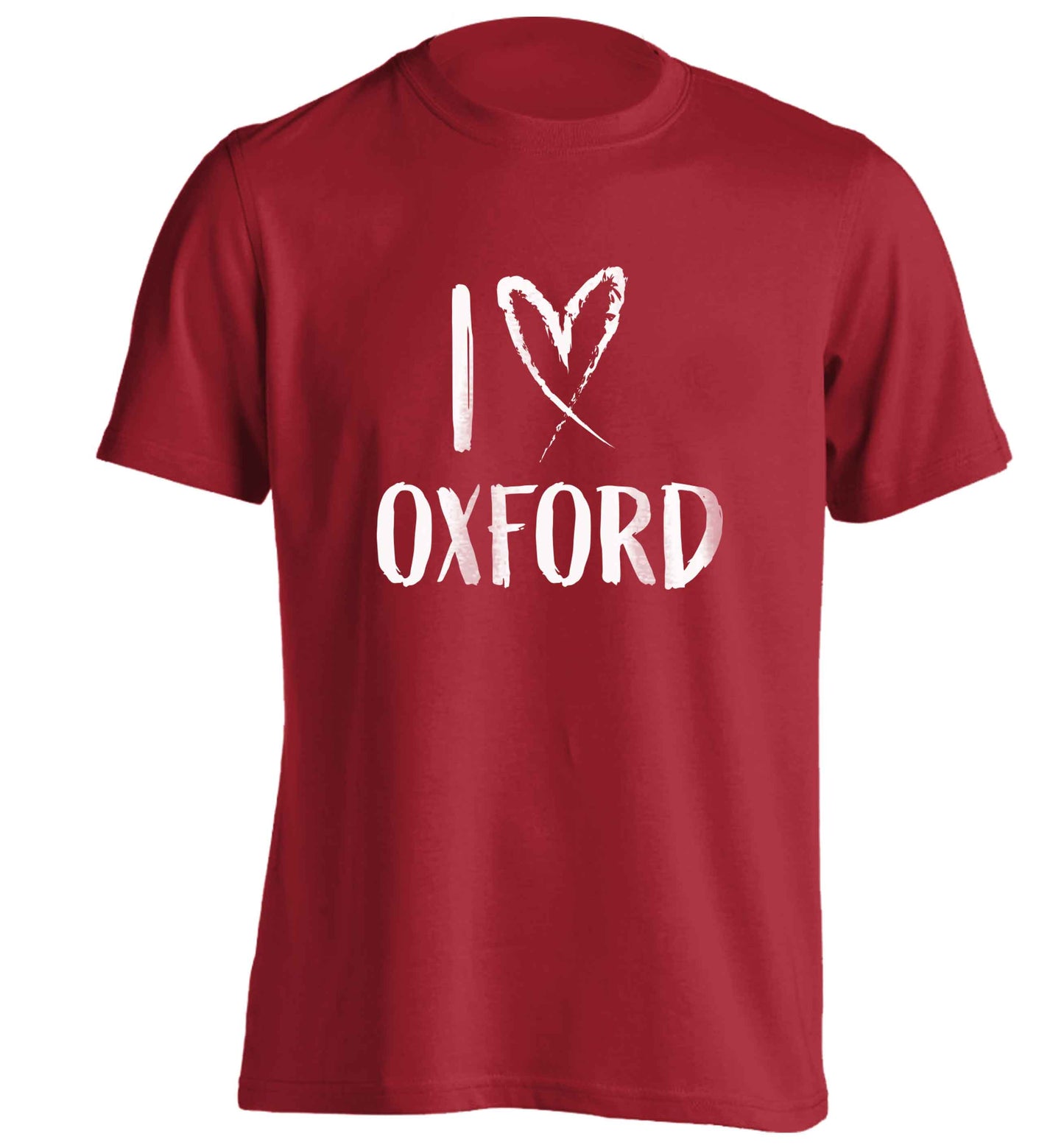 I love Oxford adults unisex red Tshirt 2XL