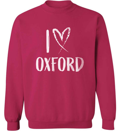 I love Oxford adult's unisex pink sweater 2XL