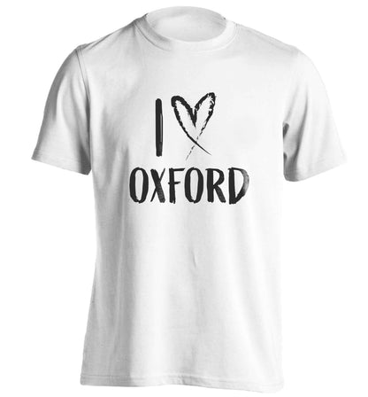 I love Oxford adults unisex white Tshirt 2XL