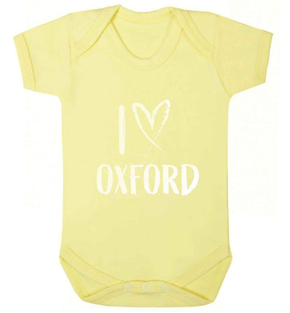 I love Oxford baby vest pale yellow 18-24 months