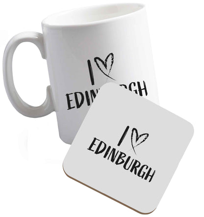10 oz Tis The Season to Drink Whisky ceramic mug and coaster set right handed