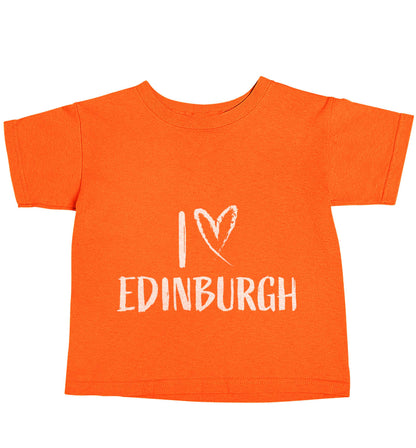 I love Edinburgh orange baby toddler Tshirt 2 Years