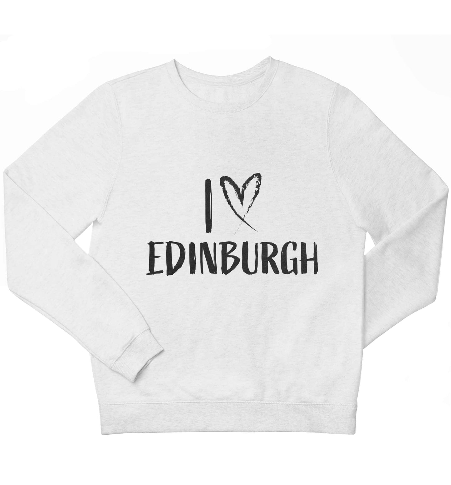 I love Edinburgh children's white sweater 12-13 Years