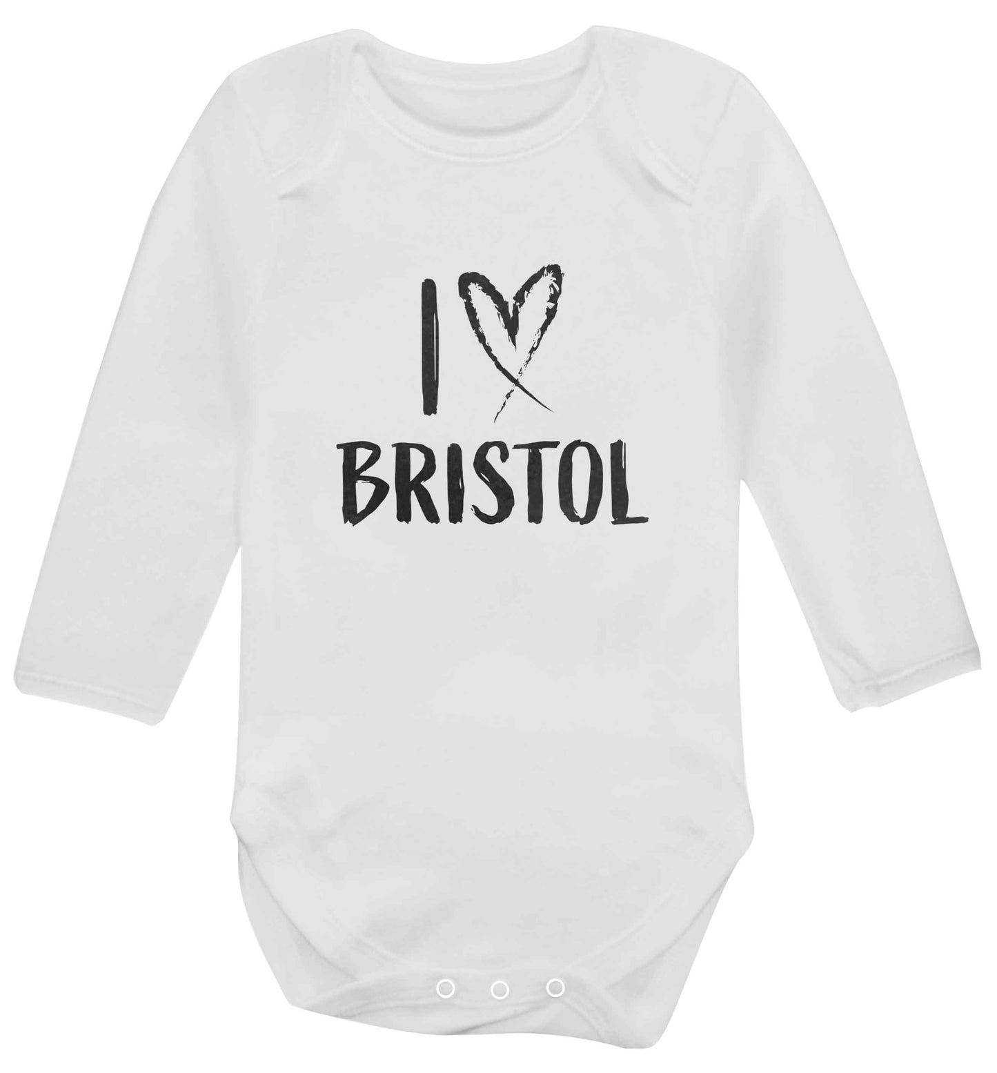 I love Bristol baby vest long sleeved white 6-12 months