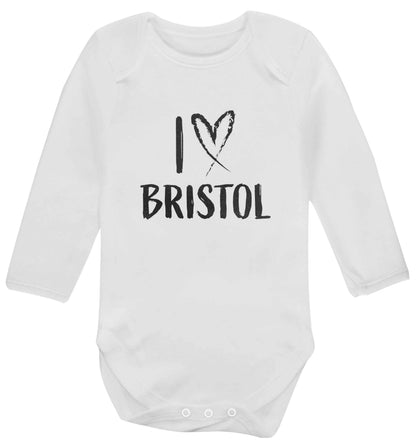 I love Bristol baby vest long sleeved white 6-12 months