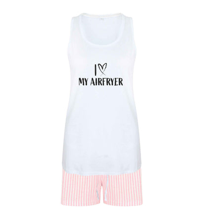 I love my airfryersize XL women's pyjama shorts set in pink 