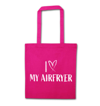 I love my airfryerpink tote bag