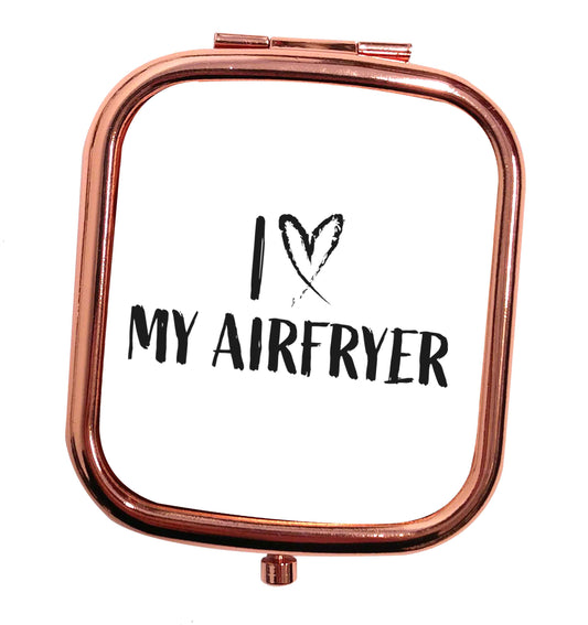 I love my airfryerrose gold square pocket mirror