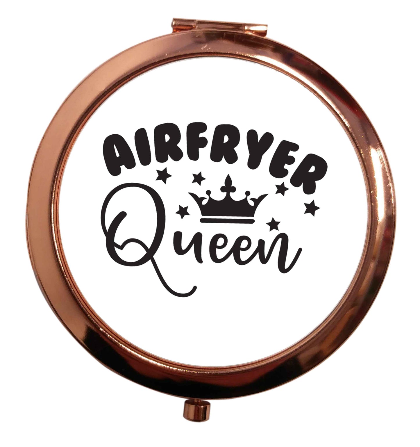 Airfryer queenrose gold circle pocket mirror