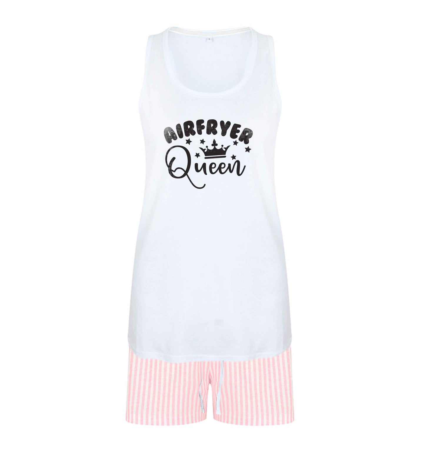 Airfryer queensize XL women's pyjama shorts set in pink 
